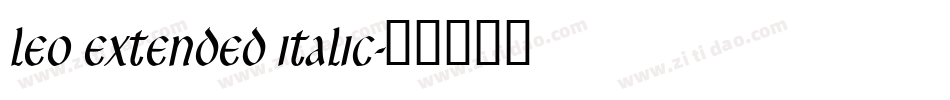 Leo Extended Italic字体转换